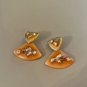 70’s vintage enamel earrings